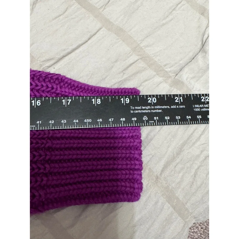 Lauren Ralph Lauren Women's L Purple‎ Cotton Knit Shawl Collar Pullover Sweater